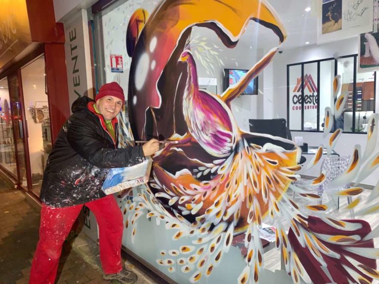 Vitrine de Noël décorée par Stéphane Hauton